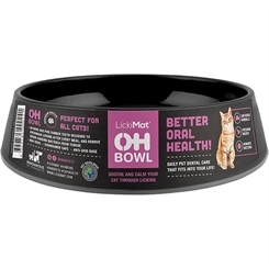 LICKIMAT Cat oral hygiene bowl - Sort - Ø15x4,6cm